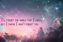I'll forget the world than i knew, but i swear i won't forget you.jpg